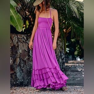 Free People extratropical maxi dress orchid NWT